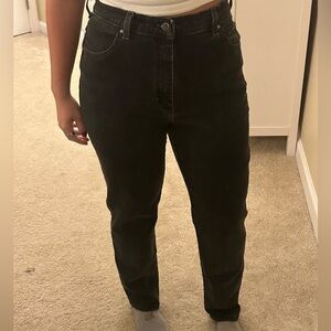 Black High-Waisted Mom Jeans